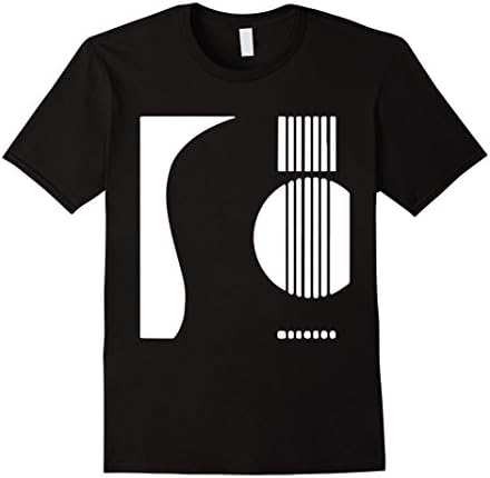Men's Acoustic Guitar T-shirt - Musician Player Guitarist Gift Tee XL Black