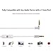 Monoy Replacement Beats Audio Cable + Inline Remote / Microphone for Beats by Dr. Dre Headphone SoloHD / Studio / Pro / Detox / Wireless - Compatible for Samsung S7 Note 5 LG V10 G5 Iphone 6s (White)