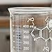 Thumbs Up UK Glass Chemistry Caffeine Mug, One Size (Pack of 1), Clear