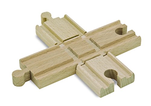 Eichhorn 100001403 - Bahn, Kreuzung 2 teilig - 12cm - Buchenholz - verbaubar mit nahezu allen Schienenbahnsystemen – Bild 3