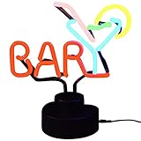 Bar with Martini Neon Sign Sculpture (Multi) (14