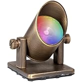 VOLT 12V 3W Color Changing RGBW IP68 Mini Brass LED Outdoor Underwater Light (Bronze) for Fountains & Ponds