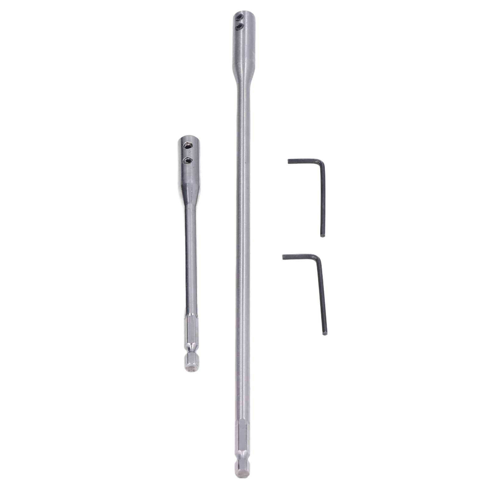 Oumefar 2 Count Drill Bit Extension Bar Drill Bit Holder Hex Shank Drills Extensions Bar with Wrench for Screws Nuts