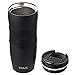 KUUK Travel Cup Insulated Mug for Coffee & Tea - Stainless Steel - 12oz (Black)