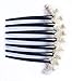 French Twist Hair Comb Ornamented Along the Top of the Heading with Pearl