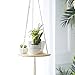 YXMYH Plant Hanger, Macrame Plant Hanger Shelf Hanging Planter Home Decor Cotton Cord and Pine Shelf -Boho Bohemian Home Decor 43 inches (Round)