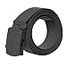 REXZO Canvas Military Style Belt with Black Buckle - Black