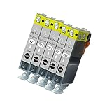 QINK (5 Gray Grey) Compatible Ink Cartridges For Canon CLI221 CLI 221 Ink Cartridges For PIXMA MP560 MP620 MP640R MX860 MX870 iP3600 iP4600 iP4700
