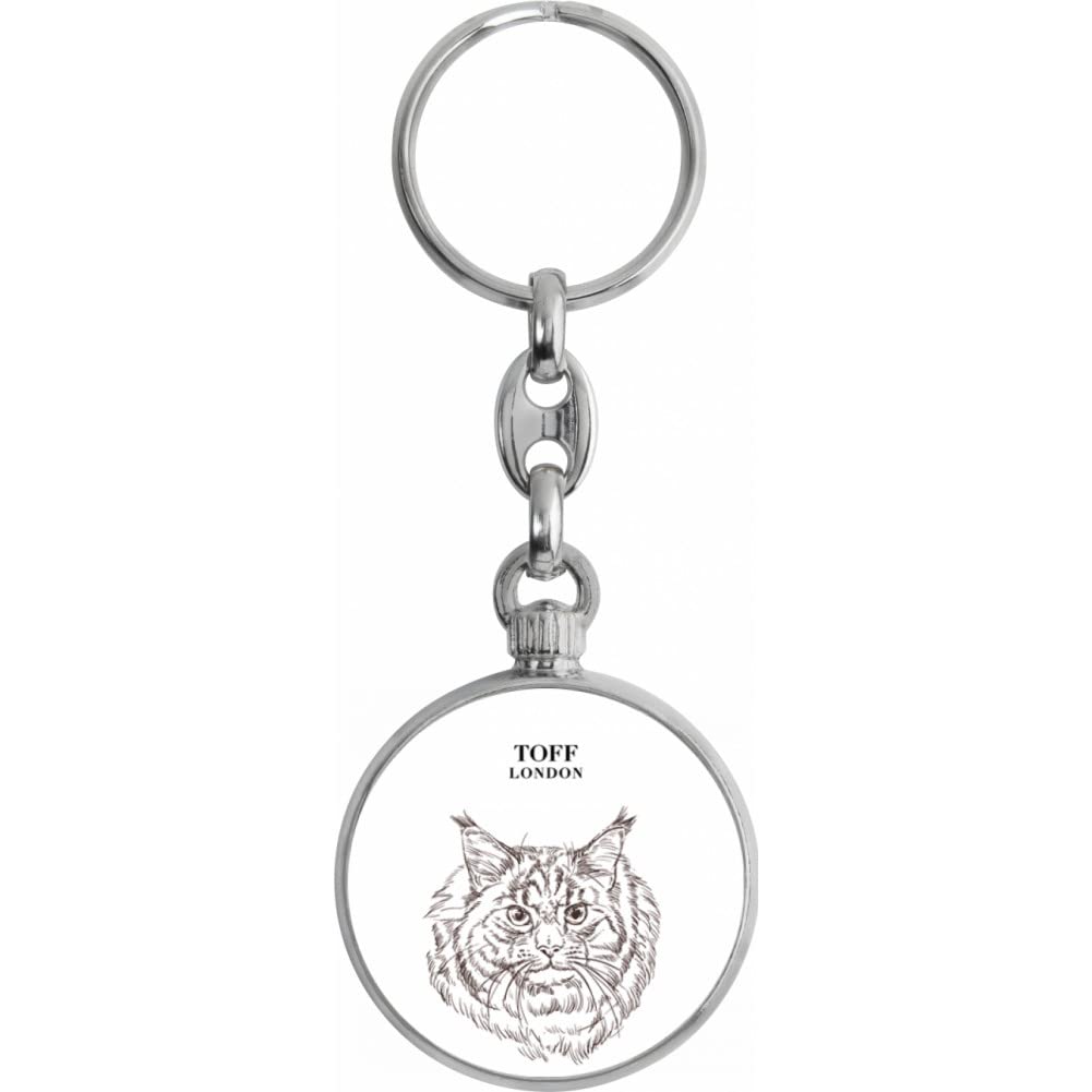 Toff London Maine Coon Cat Head Keyring
