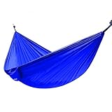 Ohuhu Portable Nylon Fabric Travel Camping Hammock, 600-Pound Capacity, Blue