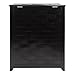 Oceanstar BHV0100MH Bowed Front Veneer Laundry Wood Hamper, Dark Mahogany Finished