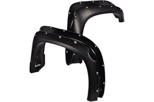 G-PLUS Fender Flares, Compatible with 2014-2020 Toyota Tundra, 66.7" / 78.7" / 97.6" Bed Length, Pocket Rivet Style Smooth Black Wheel Cover Protector Vent Trim 4pcs