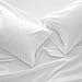 1000 Thread Count Bed Sheet Sets - Luxurious 100% Cotton Deep Pocket Sheets - Bedding Set Includes One Flat Sheet, One Fitted Sheet & Two Pillowcases - King Size, White