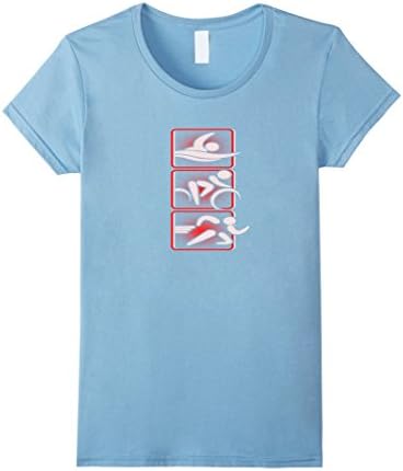 Women's Triathlete Gifts Biking Running Swimming Triathlon T-Shirt Medium Baby Blue