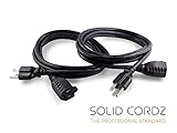 Heavy Duty 2 PACK 10 foot AC Electrical Power Extension Cord 3 Prong Plug for Outdoor and Appliance - Premium Quality