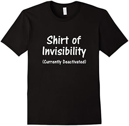 Men's Shirt of Invisibility Funny Role Playing Gamer T-Shirt Large Black