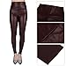 jntworld Sexy Faux Leather High Waisted Leggings, M(US8-10), Brown