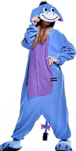 Ainini Unisex Adult Onesie Kigurumi Pajamas Animal Costume (XL, Donkey)