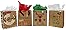 Bag Variety Pack (60 Pieces) - 15 Gift Bags Various Sizes - 15 Sheets of Each Green, Red, and White Tissue Paper - Ideal Brandz (Craft)