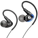 1byone Noise Isolating Wired In-ear Sports Earphones with Flexible Memory Wire for iPhone, iPad, iPod, Mp7 Players, Tablets, Smartphones and More, Blue