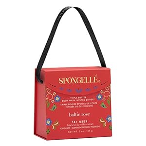 Spongelle-Romanticism-Body-Wash-Infused-Buffer-Shower-Gel-Infused-Sponge-Baltic-Rose Spongellé Romanticism Collection Shower Body Wash Infused Buffer, Baltic Rose