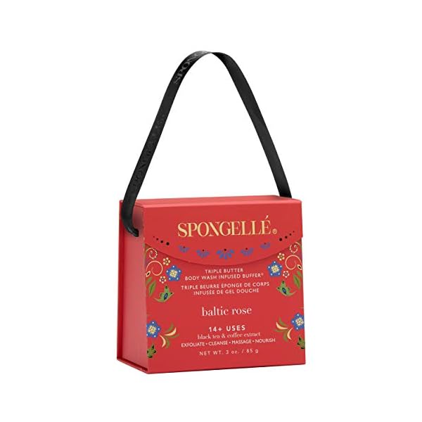 Spongellé Romanticism Collection Shower Body Wash Infused Buffer, Baltic Rose