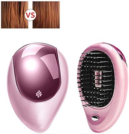 Portable Electric Ionic Hairbrush Takeout Mini Hair Brush Comb Electric Sound Wave Vibration Magnetic Small Massage Comb