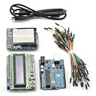 SainSmart Lernpaket UNO + LCD Keypad Shield + Prototype Shield (with Breadboard Jump Wires) For Arduino UNO Mega2560 1280 Duemilanove R3 AVR ATMEL