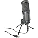 Audio-Technica AT2020USB+ Cardioid Condenser USB Microphone, Black
