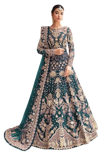 Swapneshwar Outlets Ready to Wear Indian/Pakistani Party Roka wear Traditional Anarkali Suit/Gown Salwar Suit for Womens.
