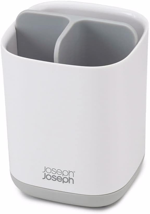 Joseph Joseph EasyStore Toothbrush Caddy Small Grey White Plastic