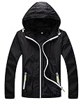 Unisex Cycling Waterproof Jacket Running Nightrider Hooded Coat Windbreaker Skin Coat