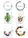 12 Pairs Acrylic Hoop Earrings Tortoise Earrings Mottled Statement Earrings Polygonal Drop Earrings for Women Girls (Style 2)