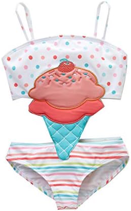 Baby Swimsuit Kids Swimwear for Girls One Piece Toddler Rash Guard Bathing Suit (12M-8T)