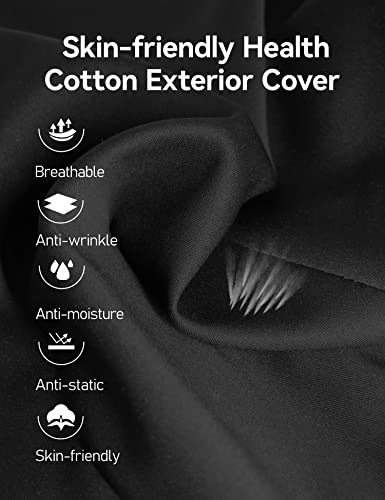 TRAVEL EASE Ergonomic Lumbar Support Cushion, Memory Foam Back Support for Car Seat Office Chair Gaming Chair, Backrest with Skin-friendly Cover & Dual Adjustable Straps, Black