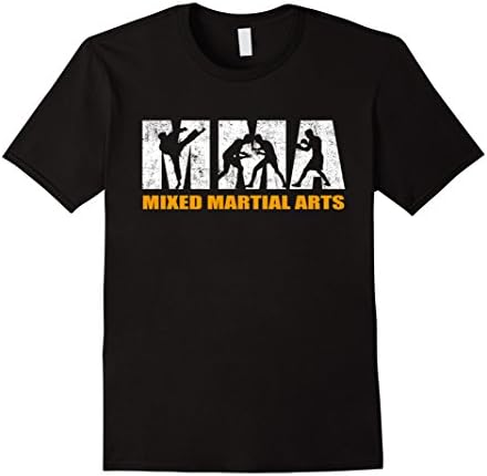 Mens Vintage MMA T Shirt Large Black