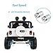 Uenjoy Ride On Cars 12V Children's Electric Cars Motorized Cars for Kids, Remote Control, 3 Speeds, Head Lights, Dual Motors, White