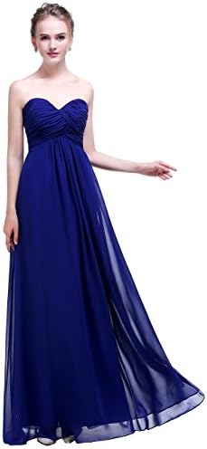 esvor Sweetheart Chiffon Party Prom Bridesmaid Dress Long Evening Gown