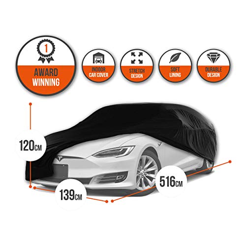 Cosmos 10343 Indoor Car Cover Elastisch Ademend Stofdicht Volledige Super Zachte Bescherming 130gsm Stof in Extra Large… - Afbeelding 3