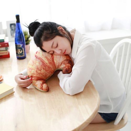 cottonfood croissant bread shape beads PILLOW CUSHION PLUSH kawaii cute gift