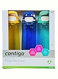 Contigo Cortland Autoseal Water Bottles, 24oz - 3 Pack (Marigold,Monaco,Greyed Jade)
