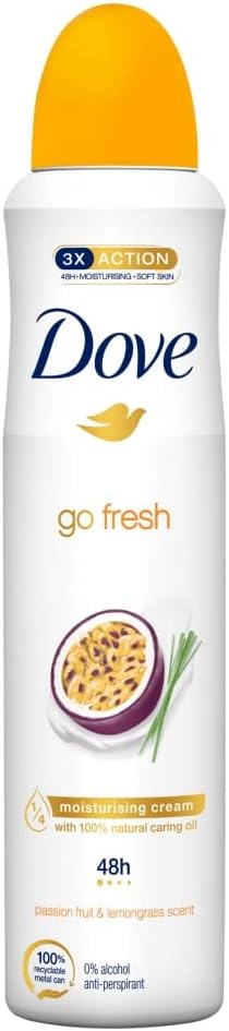 Dove Go Fresh Passion Fruit Lemongrass Antiperspirant Deodorant Aerosol 250 ML