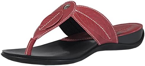 Mario Pellino Casual Handmade Genuine Leather Sandals For Women Indoor Outdoor and Summer Comfortable Footwear (36 M EU/5.5-6 B(M) US, Red)