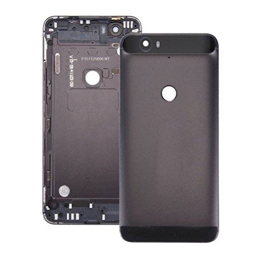 iPartsBuy for Google Nexus 6P Battery Back Cover with Top + Lower Bottom Glass Lens Cover (Graphite)