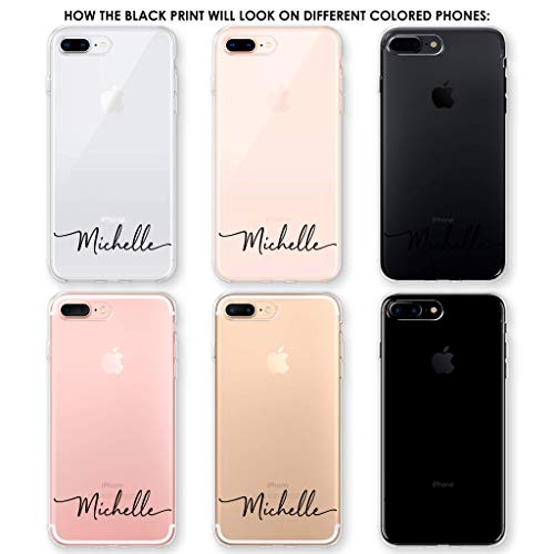 Custom Handwritten Name Clear Phone Case for iPhone XS Max XR X 10S 10R 10 8 Plus 7 6s 6 SE 5s 5 Personalized - Thumbnail 3
