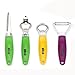 HULLR 8 Piece Kitchen Gadgets Stainless Steel Tools Set Includes Rotating Stand
