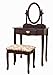 Frenchi Home Furnishing 3-Piece Vanity Set, Espresso Finish