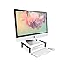 Huntz Tempered Glass Adjustable Monitor Stand, Adjust Height from 2.5Inch to 4.5Inch