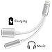 2 in 1 Lightning iPhone 7 Adapter , ATOOL Lightning to 3.5mm and Charger , Lightning Audio Adapter Earphone Jack Cable for iPhone 7 / 7 Plus [Silver] - No Music Control and Calling Function