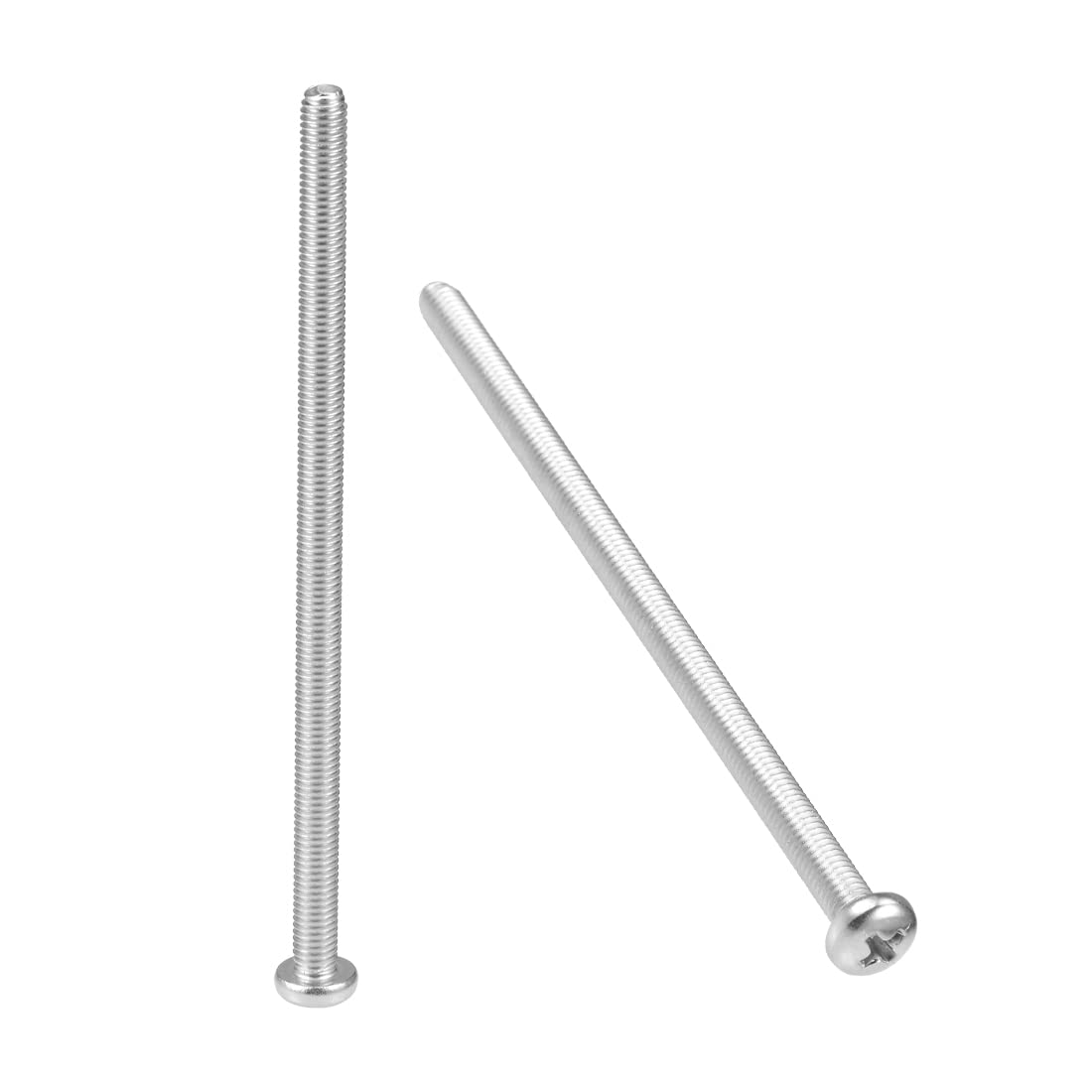 sourcing map M5x100mm Machine Screws Pan Phillips Cross Head Screw 304 Stainless Steel Fasteners Bolts 10Pcs